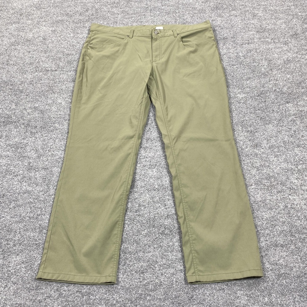 L.L. Bean Pants Mens 40x30 Green Chino Nylon Stretch Hiking Outdoor
